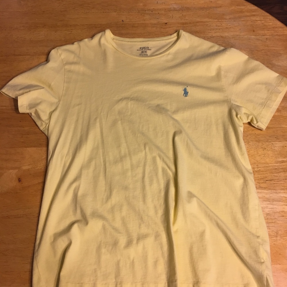 Mens Yellow Polo Ralph Lauren T Shirt Size Medium